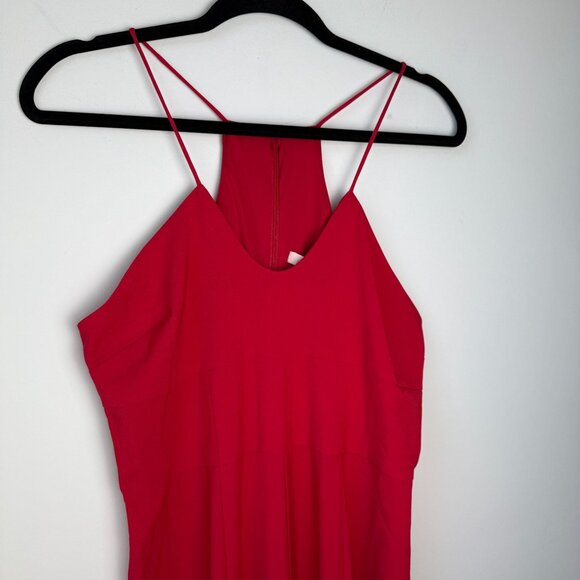 Anthropologie Jumpsuit Red NWT Hutch Flare Front-Slit Size 6 - Picture 4 of 12